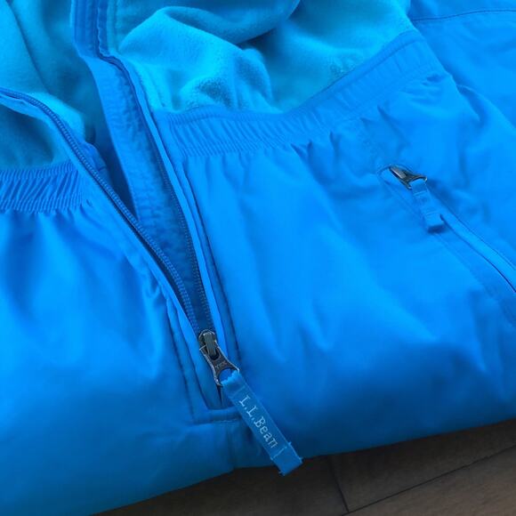 L.L. Bean Zip Up Snow Suit blue & green size 14 fleece lined - Picture 10 of 15